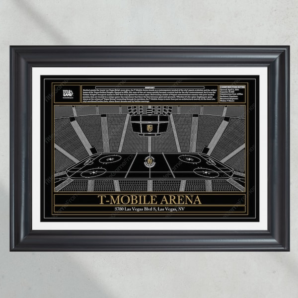 Vegas Golden Knights T-Mobile Arena Hockey Stadium Blueprint