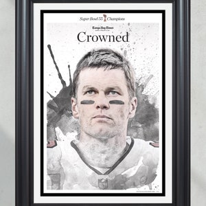 2021 Tampa Bay Buccaneers “Crowned” Super Bowl Champions Framed Front Page Newspaper Print