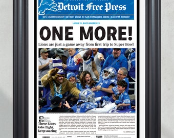 2024 Detroit Lions Triumph: ONE MORE! - Historic NFC Playoff Victory Framed Print