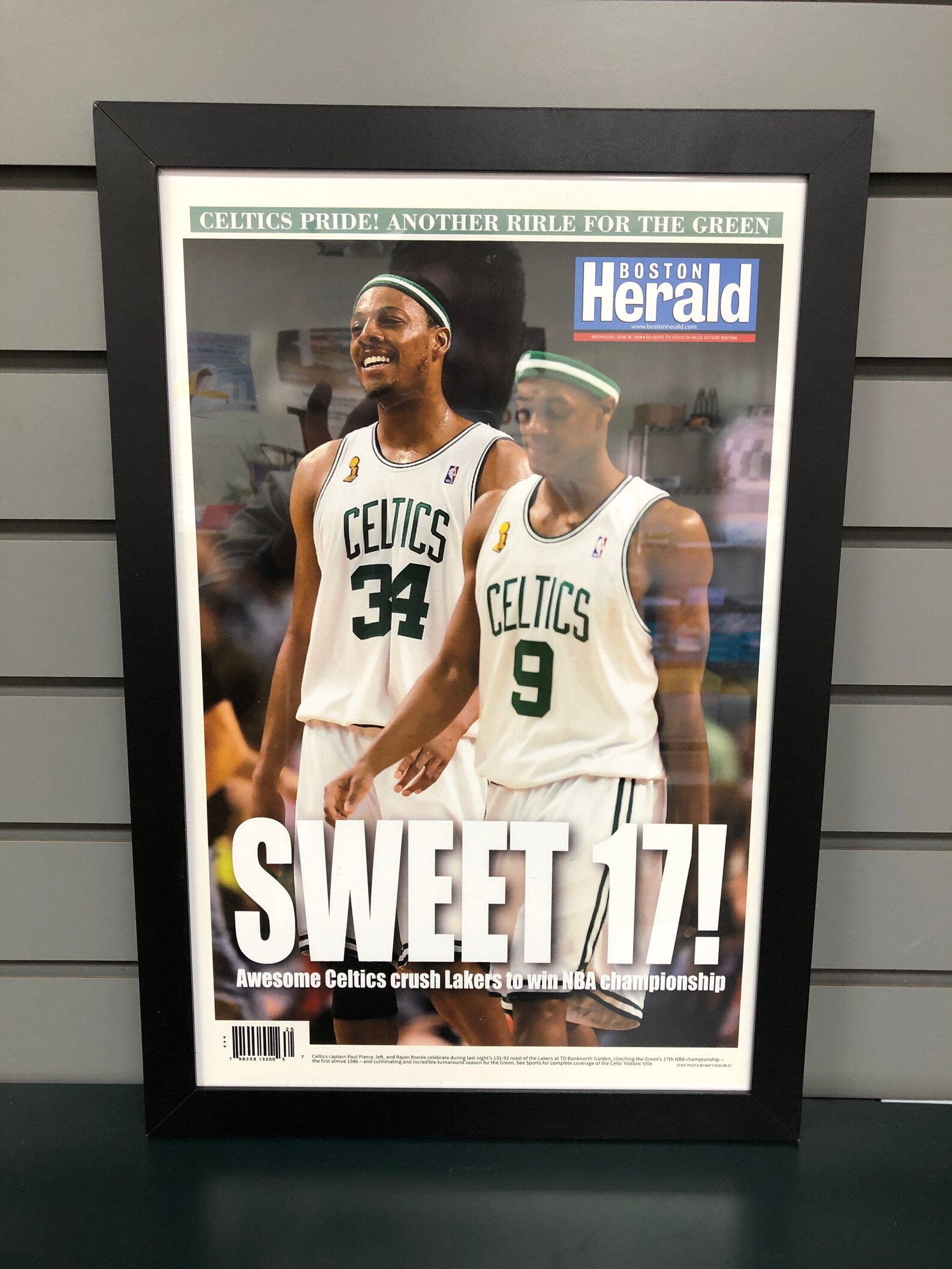 2008 Boston Celtics NBA Championship Framed Newspaper Cover Etsy