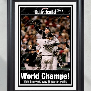 2005 Chicago White Sox World Series Champions Framed Newspaper Cover Print Comiskey Park