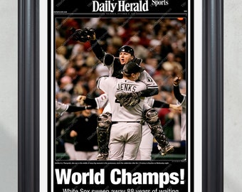 2005 Chicago White Sox World Series Champions Framed Newspaper Cover Print Comiskey Park