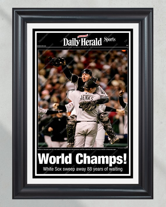 2005 Chicago White Sox World Series Champions Framed Newspaper