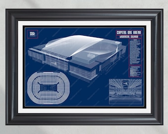 Washington Wizards Capital One Arena Basketball Stadium Blueprint