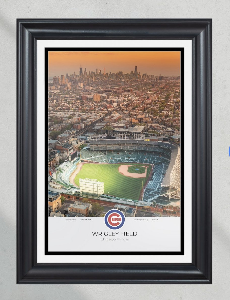 Chicago Cubs Wrigley Field Framed Print PT60995