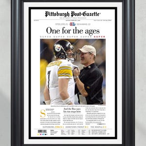 2006 Pittsburgh Steelers Superbowl XL Newspaper Cover Print - One for the ages