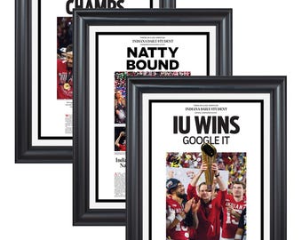 2026 Indiana Football "Championship" All Collector Set ingelijste kranten CFP-editie