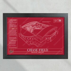 Arizona Diamondbacks Chase Field Stadium Ballpark Blueprint Baseball ...
