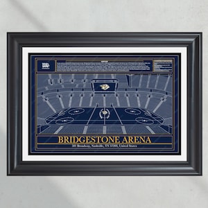 Nashville Predators Bridgestone Arena Hockey Stadium Blueprint