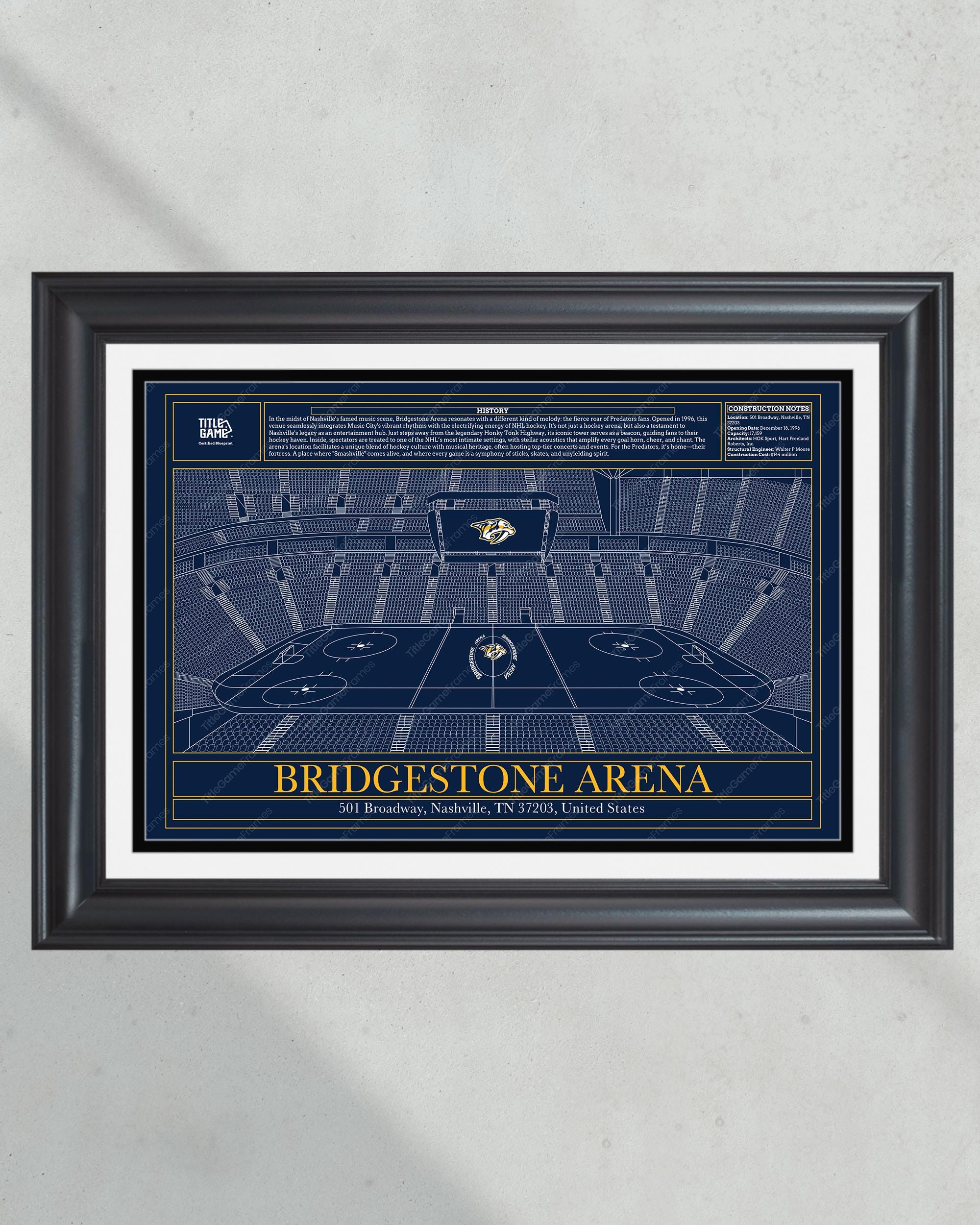 Nashville Predators Bridgestone Arena Hockey Stadium Blueprint PT60462