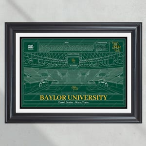 Baylor University Ferrell Center Basketball Stadium Blueprint