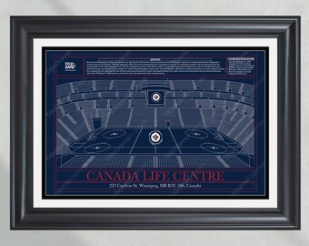 Winnipeg Jets Canada Life Centre Hockey Stadium Blueprint