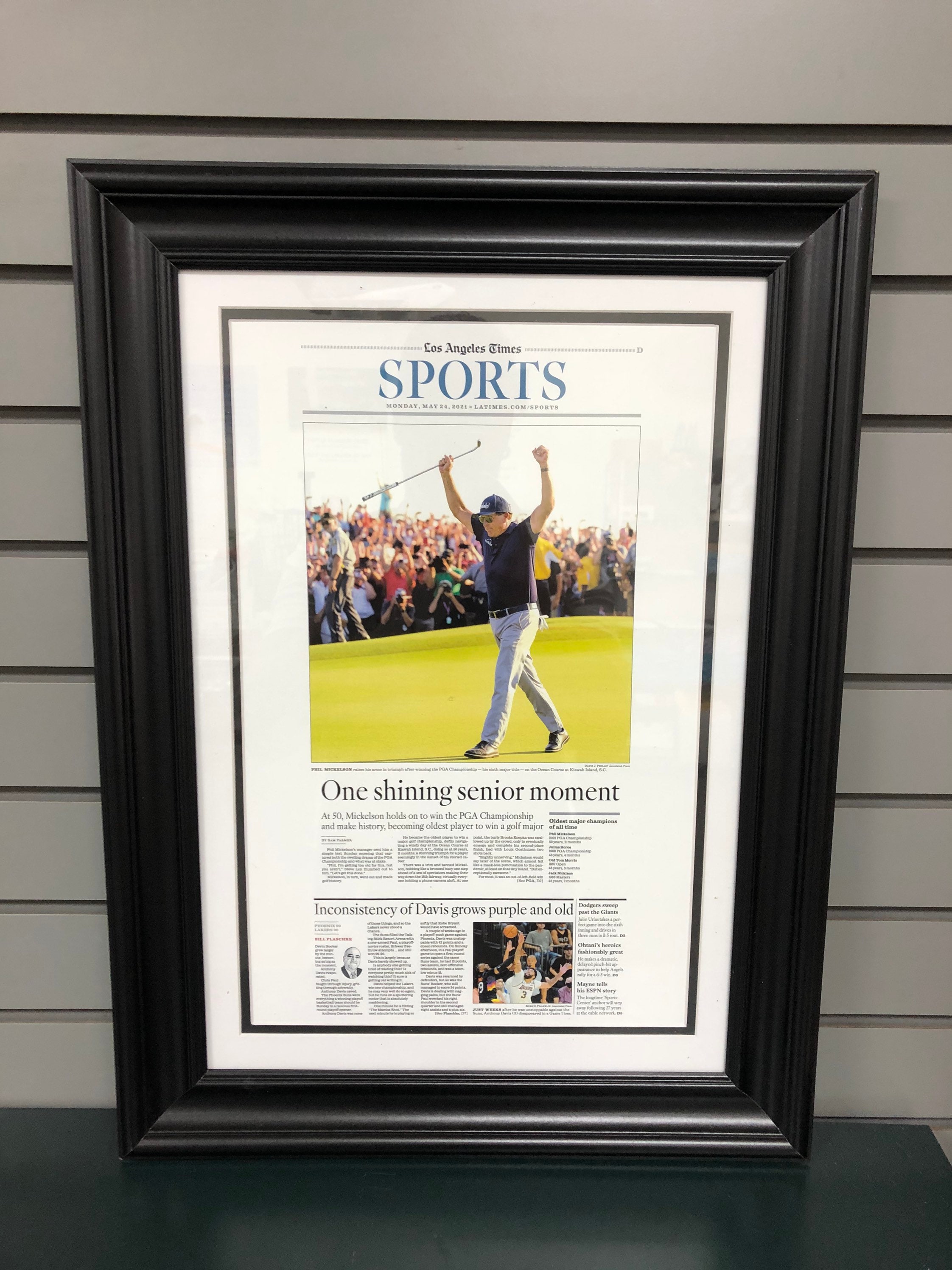 2021 Phil Mickelson PGA Golf Championship Framed Newspaper Front Page Print PT60602