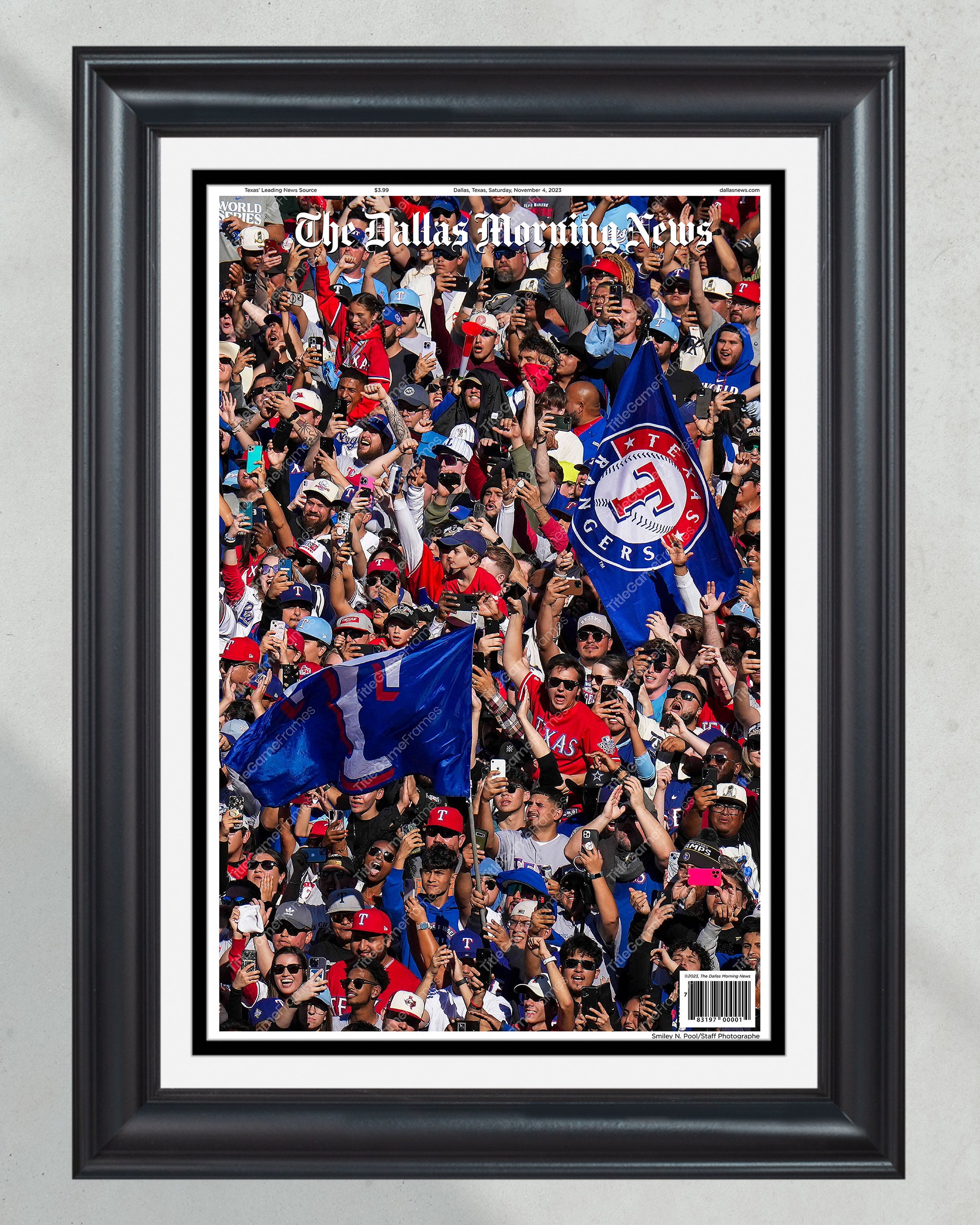 2023 Texas Rangers World Series Champions Parade - Framed Front Page Newspaper PT60627