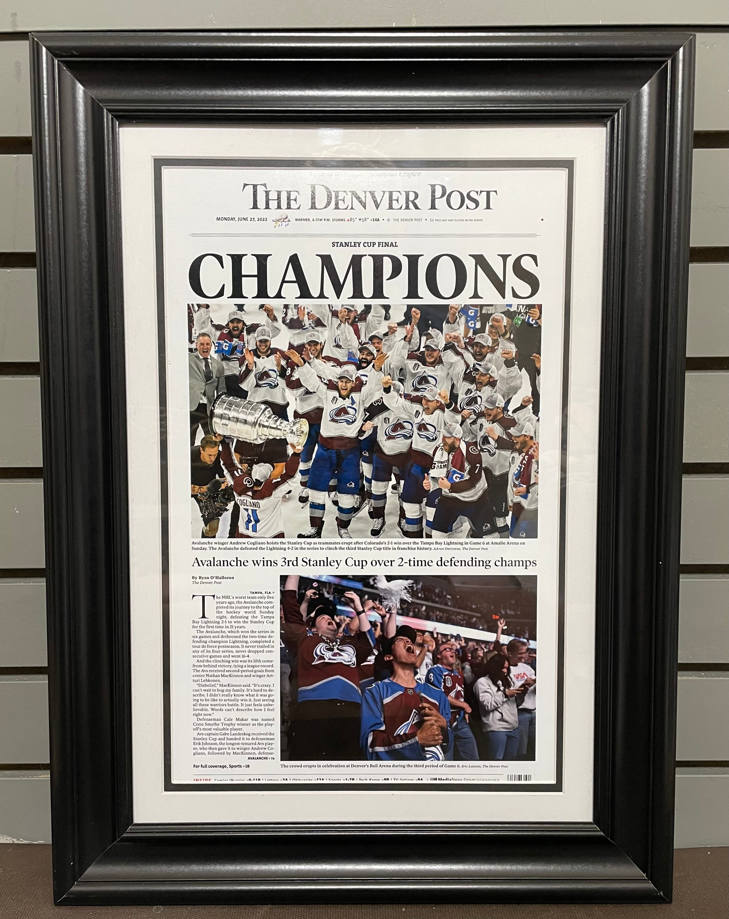 2022 Stanley Cup Champions Panoramic Picture - Colorado Avalanche Fan Cave  Decor