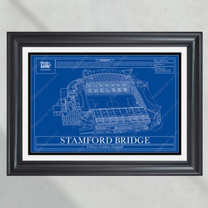 Chelsea FC Stamford Bridge Soccer Stadium Blueprint