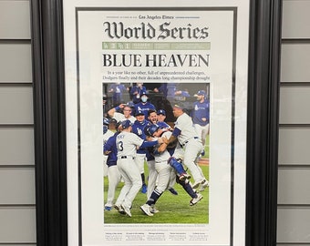 8x10inch,Framed Los Angeles Dodgers Poster 2020 World Series Championship Champions HD Printing Wall Art