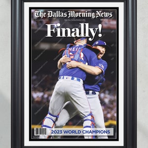 2023 Texas Rangers World Series Champions: &#39;Finally!&#39; - Framed Front Page Newspaper