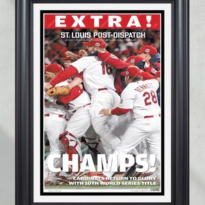 2006 St Louis Cardinals World Series Framed Newspaper Cover Print Busch Stadium