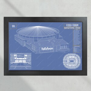 Memphis Grizzlies FedEx Forum NBA Basketball Stadium Blueprint image 3