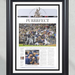 2012 Arizona Wildcats College World Series Champions Framed Front Page Newspaper Print