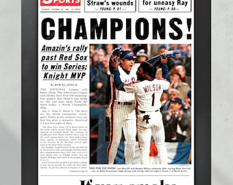 The Amazing Mets Champions ポスター額入り 2024 Bowman Chrome Baseball Mets 1st Bowman Jeffry Rosa Auto Green