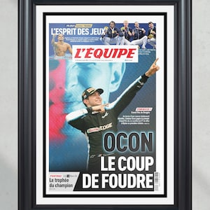 2021 Esteban Ocon Hungarian Grand Prix F1 Race Championship Front Page Newspaper