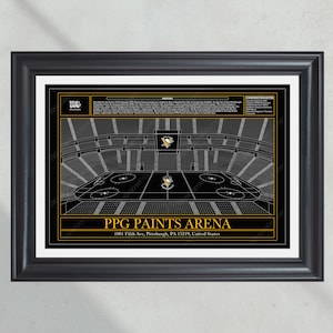 Pittsburgh Penguins PPG pinta planta do estádio de hóquei Arena