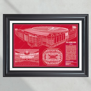 Detroit Pistons Little Caesars Arena NBA Basketball Stadium Blueprint