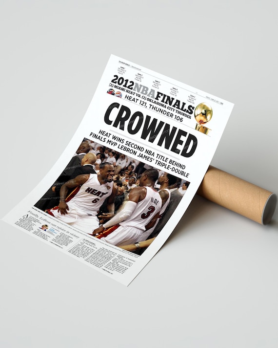 マイアミ・ヒート 2012 NBAチャンピオン記念額縁