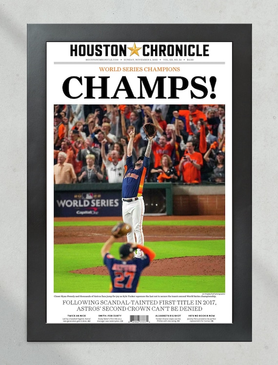  Houston Astros 2022 Baseball WorldSeries Champions Poster  Canvas Wall Art Large Size Modern Home Bedroom Office Wall Decor Collection  Gifts(D,Framed 12x14 inch): Posters & Prints