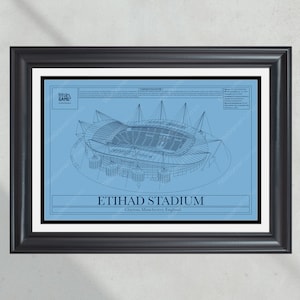 Manchester City FC Etihad Stadium Soccer Stadium Blueprint