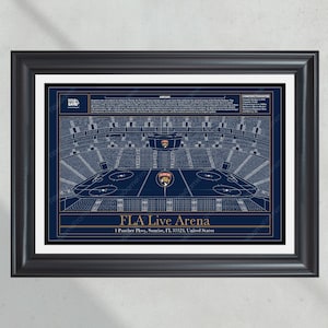 Florida Panthers FLA Live Arena Hockey Stadium Blueprint
