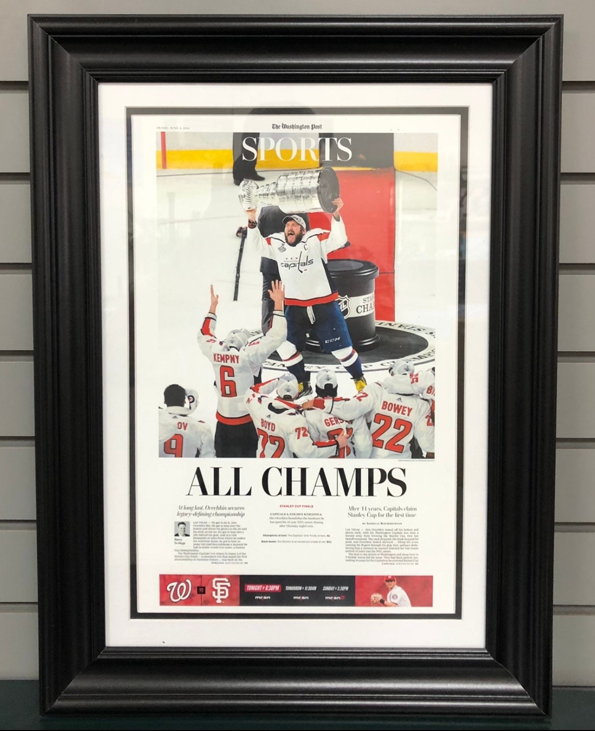  Framed Braden Holtby Washington Capitals 2018 Stanley Cup  Champions 8x10 Hockey Photo Professionally Matted #1 : Collectibles & Fine  Art