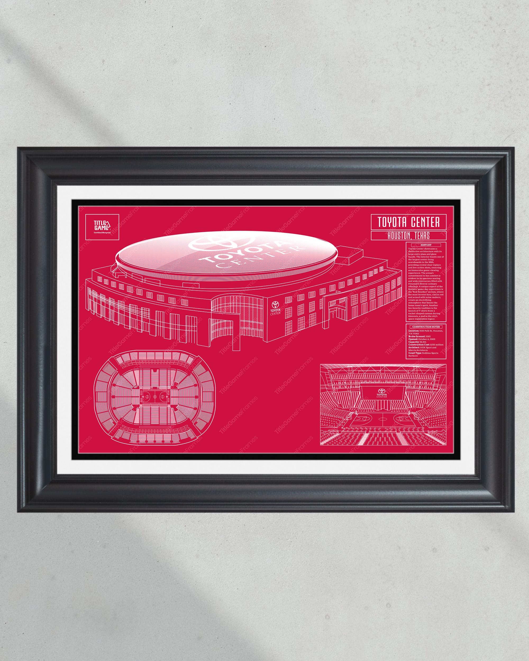 Houston Rockets Toyota Center NBA Basketball Stadium Blueprint - Etsy