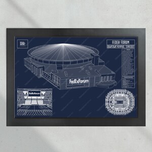 Memphis Grizzlies FedEx Forum NBA Basketball Stadium Blueprint image 4