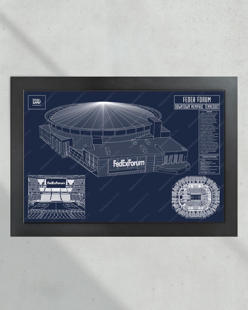 Memphis Grizzlies FedEx Forum NBA Basketball Stadium Blueprint image 4
