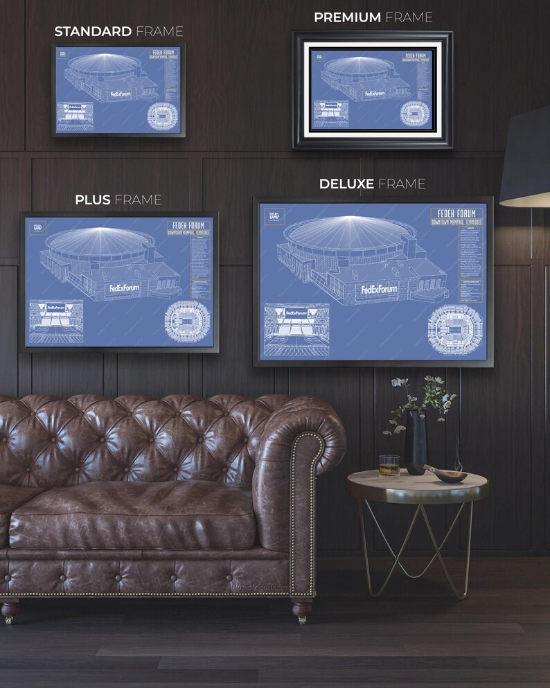 Memphis Grizzlies FedEx Forum NBA Basketball Stadium Blueprint image 7