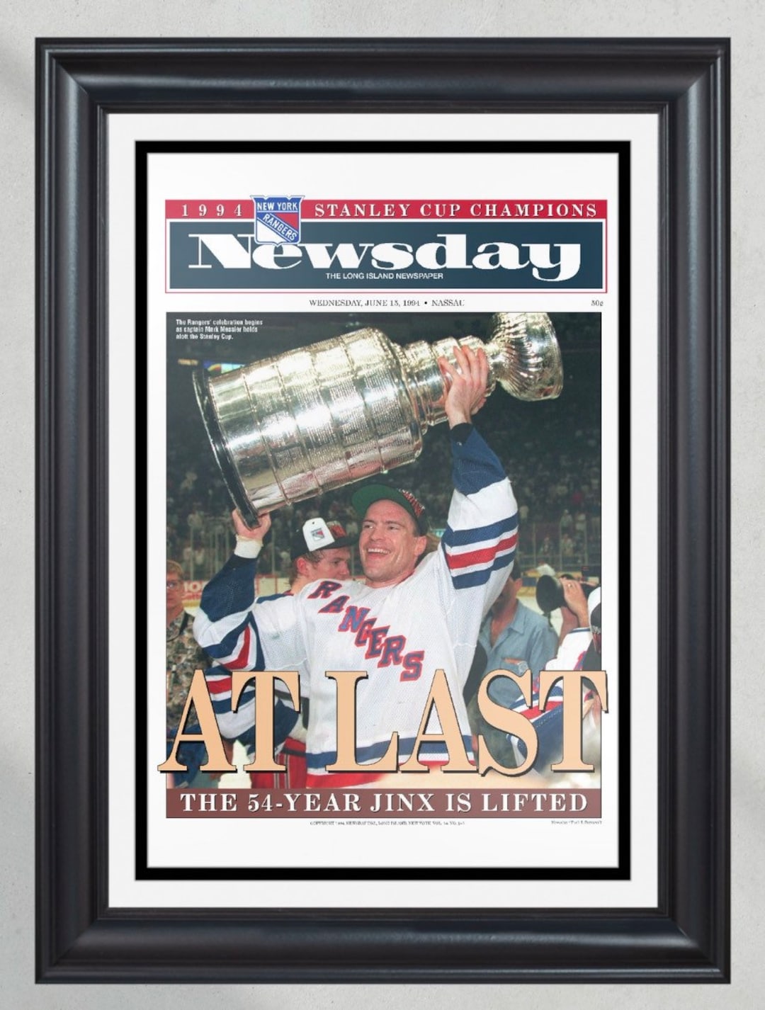 Starline Posters 1994 New York Rangers Stanley Cup Champs OOP Messier Twin  Towers