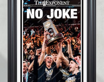 2024 Purdue Boilermakers: Regional Champions Final Four 'NO JOKE' Framed Newspaper