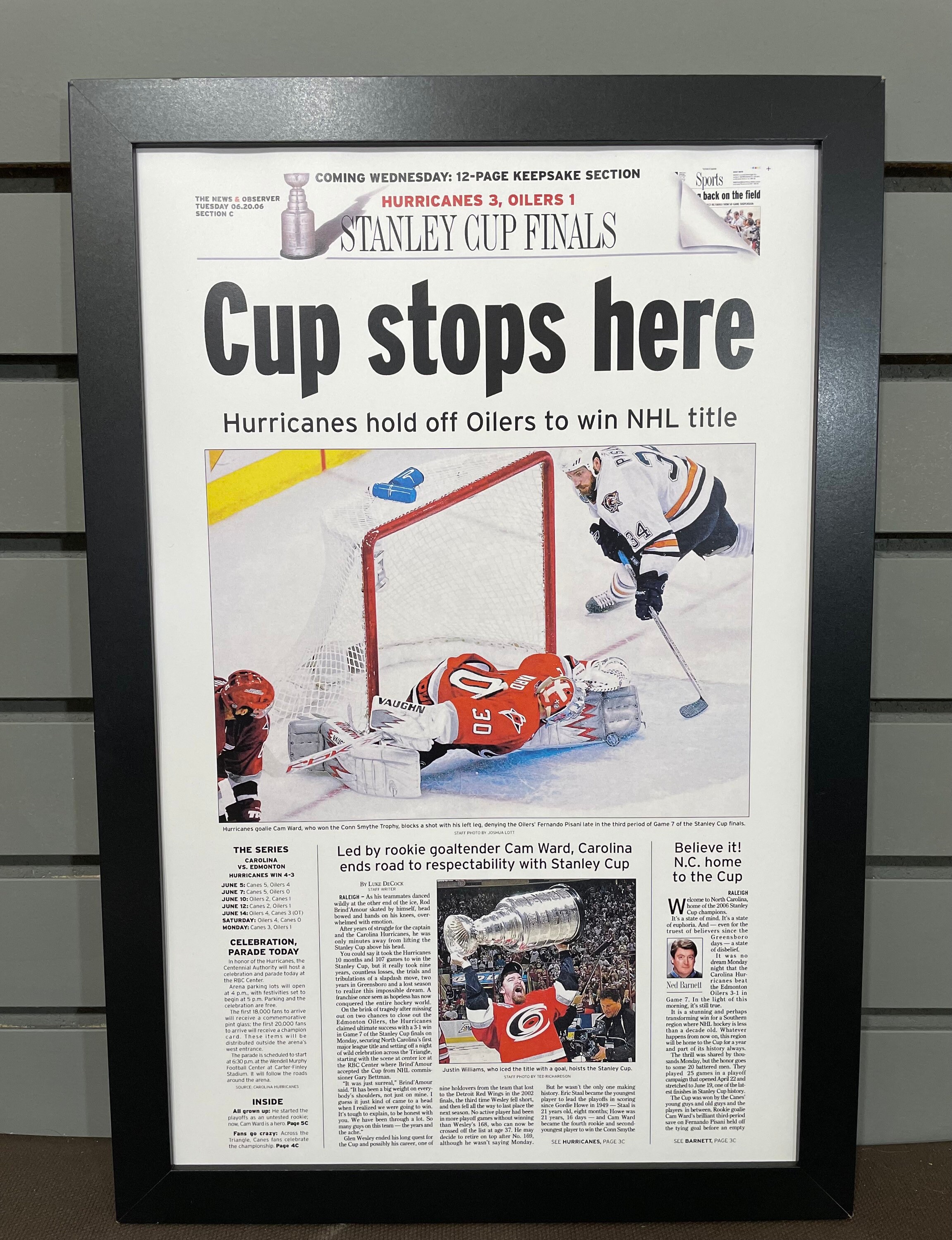 Everlasting Images Carolina Hurricanes 2006 Stanley Cup Champions Stadium  Panoramic Print (You Choose Frame and mat Color)