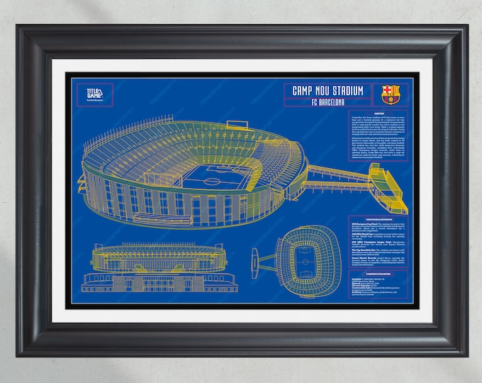 Barcelona Camp Nou Stadium Soccer Stadium Blueprint