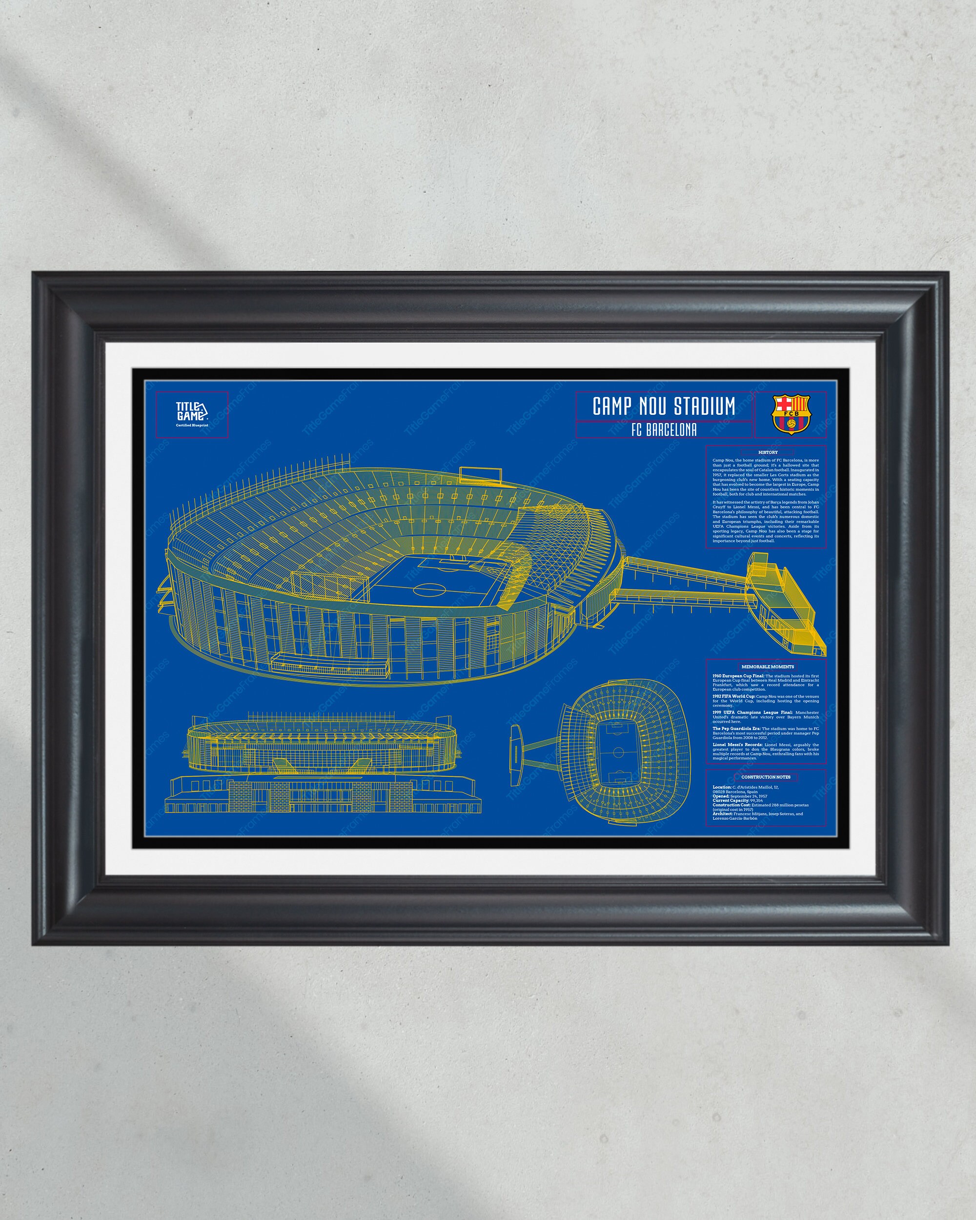 Barcelona Camp Nou Stadium Soccer Stadium Blueprint PT60664