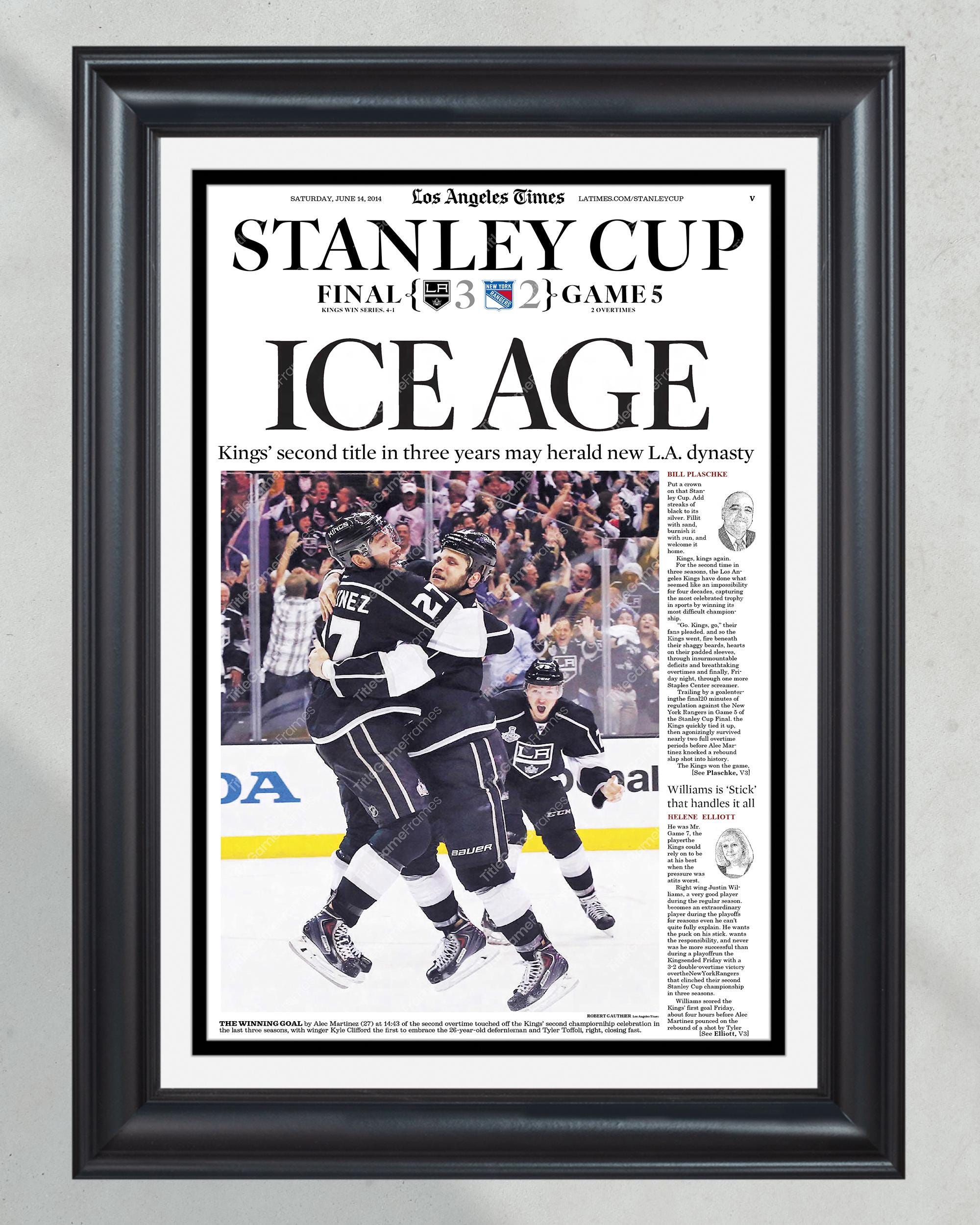 2014 LA Kings Stanley Cup Champions Framed Newspaper Front Page Print PT60931