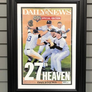 1977 New York Yankees World Series Champions Framed Front Page 