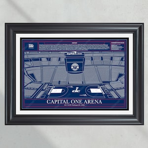 Washington Wizards Capital One Arena Basketball Stadium Blueprint