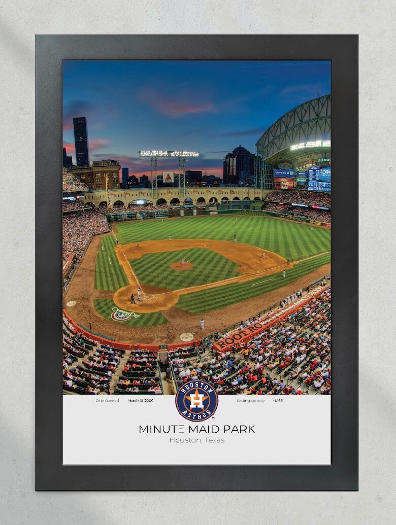 Minute Maid Park - Baseball Field - 48x16 Gallery Wrapped Canvas Wall Art