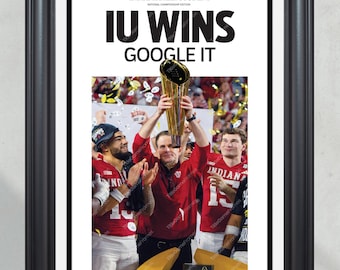 2026 Indiana Football “Google It!” Nationale Kampioenen 34–31 tegen Miami Ingelijste krant