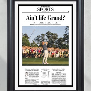 El campeón del Masters 2025, Rory McIlroy, "La vida no es grandiosa", portada del periódico Augusta