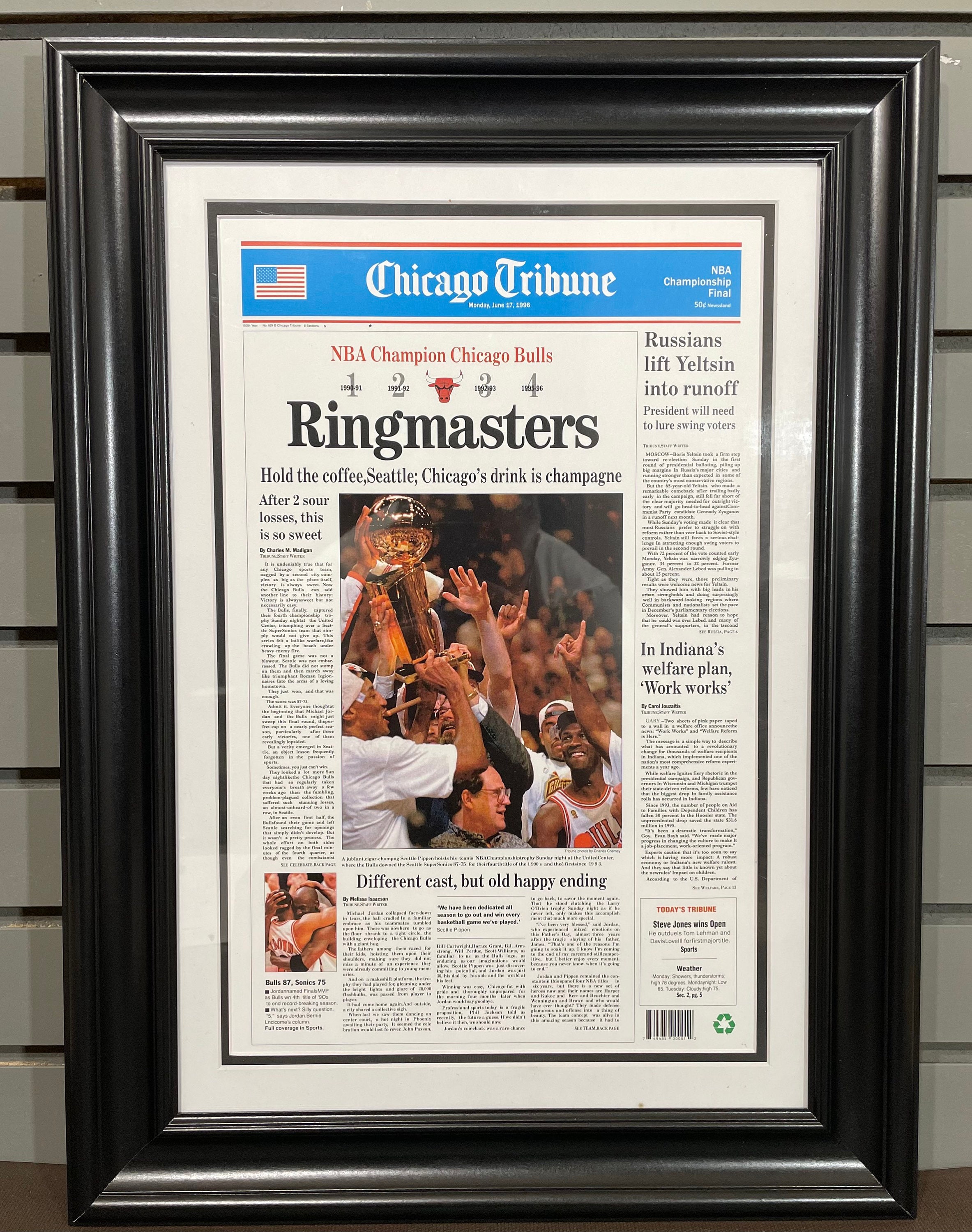 Bulls pick up fourth championship with 87-75 win over Sonics - Chicago Sun-Times